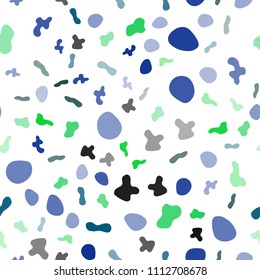 Light Blue, Green vector seamless template with abstract circles. Colorful illustration in abstract marble style with gradient. A completely new memphis design for your business.