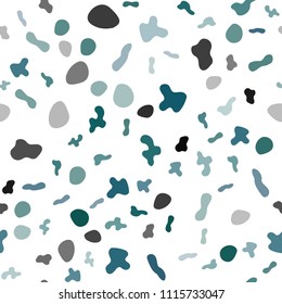 Light Blue, Green vector seamless background with lamp shapes. Blurred geometric sample with gradient bubbles.  Pattern for your business design.