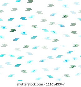 Light Blue, Green vector seamless background with rounded line shapes. Blurred decorative design in simple style with lines. The template can be used as a background.