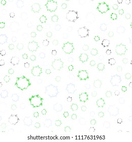 Light Blue, Green vector seamless backdrop with dots. Modern abstract illustration with colorful water drops. New design for ad, poster, banner of your website.