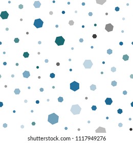 Light Blue, Green vector seamless texture with colorful hexagons. White background with colorful hexagons. Beautiful design for your business advert.