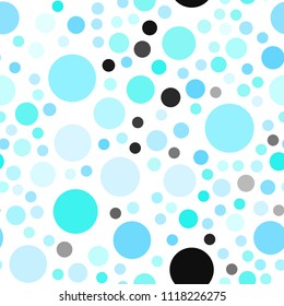 Light Blue, Green vector seamless backdrop with dots. Beautiful colored illustration with blurred circles in nature style. Beautiful design for your business advert.