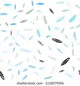 Light Blue, Green vector seamless cover with spots. Glitter abstract illustration with blurred drops of rain. Beautiful design for your business advert.