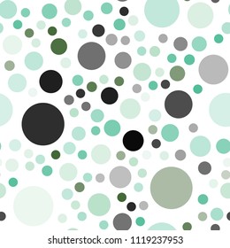 Light Blue, Green vector seamless cover with spots. Blurred decorative design in abstract style with bubbles. Pattern can be used for ads, leaflets.