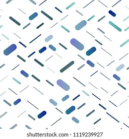 Light Blue, Green vector seamless template with repeated sticks. Lines on blurred abstract background with gradient. Best design for your ad, poster, banner.