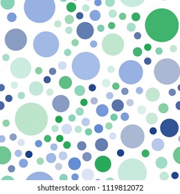 Light Blue, Green vector seamless cover with spots. Illustration with set of shining colorful abstract circles. Pattern can be used for beautiful websites.