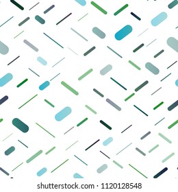 Light Blue, Green vector seamless cover with long lines. Blurred decorative design in simple style with lines. Best design for your ad, poster, banner.