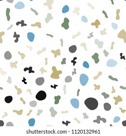 Light Blue, Green vector seamless pattern with bubble shapes. Creative illustration in halftone marble style with gradient. A completely new memphis design for your business.