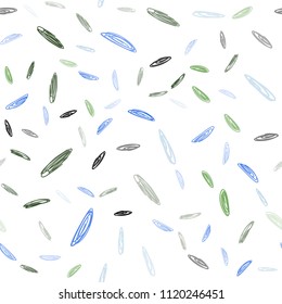 Light Blue, Green vector seamless pattern with spheres. Blurred bubbles on abstract background with colorful gradient. Beautiful design for your business advert.
