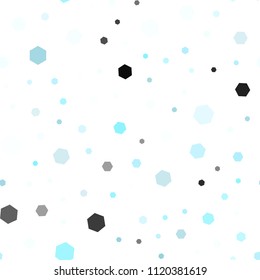 Light Blue, Green vector seamless pattern with colorful hexagons. Design in abstract style with hexagons. New design for website's poster, banner.