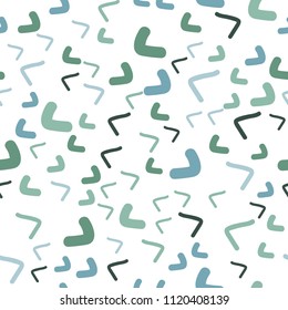 Light Blue, Green vector seamless  pattern with bent ribbons. Colorful abstract illustration with gradient lines. Marble design for your web site.