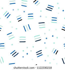 Light Blue, Green vector seamless layout with simple elements. Trendy seamless illustration with abstract lines. Template for business cards, websites.