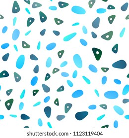 Light Blue, Green vector seamless backdrop with lines, circles. Beautiful illustration with circles, triangles in nature style. Pattern can be used for websites.