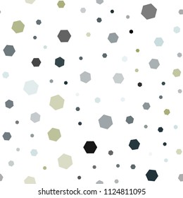 Light Blue, Green vector seamless template in hexagonal style. Illustration with set of colorful hexagons. Pattern can for your ad, booklets.