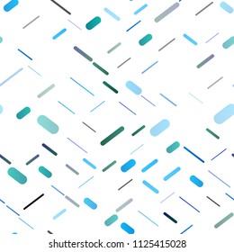 Light Blue, Green vector seamless texture with colored lines. Lines on blurred abstract background with gradient. Best design for your ad, poster, banner.