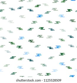 Light Blue, Green vector seamless layout with flat lines. Blurred decorative design in simple style with lines. Best design for your ad, poster, banner.