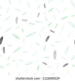 Light Blue, Green vector seamless texture with disks. Glitter abstract illustration with blurred drops of rain. Beautiful design for your business advert.
