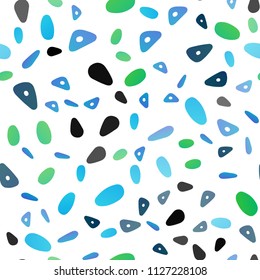 Light Blue, Green vector seamless backdrop with lines, circles. Decorative design in abstract style with lines, dots. The template can be used as a background.
