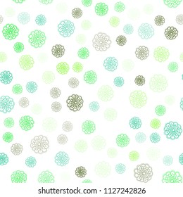 Light Blue, Green vector seamless natural elegant template. Brand-new colored illustration in blurry style with flowers. Brand-new style for your business design.