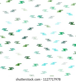 Light Blue, Green vector seamless pattern with narrow lines. Decorative shining illustration with lines on abstract template. The pattern can be used as ads, poster, banner for commercial.