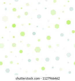 Light Blue, Green vector seamless background with hexagons. Colorful hexagons on white backdrop. New design for website's poster, banner.