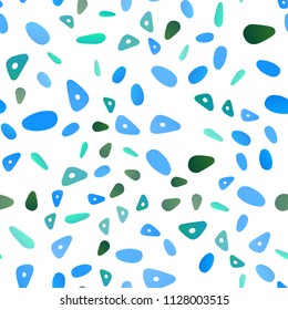 Light Blue, Green vector seamless layout with circles, lines. Modern abstract illustration with colorful dots, lines. Pattern can be used for websites.