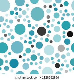 Light Blue, Green vector seamless background with bubbles. Illustration with set of shining colorful abstract circles. Pattern can be used for ads, leaflets.