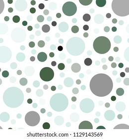 Light Blue, Green vector seamless background with bubbles. Blurred bubbles on abstract background with colorful gradient. Pattern can be used for ads, leaflets.