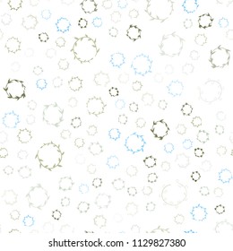 Light Blue, Green vector seamless template with circles. Blurred bubbles on abstract background with colorful gradient. Beautiful design for your business advert.