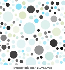 Light Blue, Green vector seamless template with circles. Illustration with set of shining colorful abstract circles. Pattern can be used for futuristic ad, booklets.