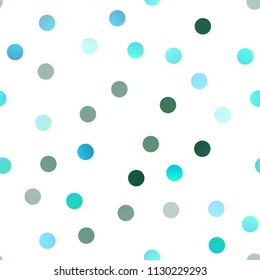 Light Blue, Green vector seamless layout with circle shapes. Illustration with set of shining colorful abstract circles. The pattern can be used for ads, leaflets of liquid.