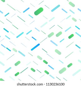 Light Blue, Green vector seamless pattern with narrow lines. Shining colored illustration with narrow lines. Smart design for your business advert.