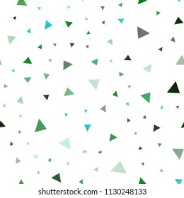 Light Blue, Green vector seamless texture in triangular style. Triangles on abstract background with colorful gradient. The template can be used as a background.