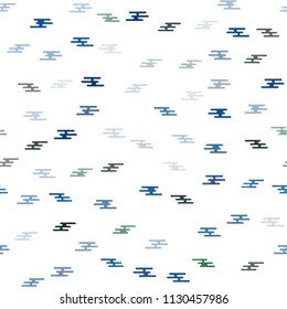 Light Blue, Green vector seamless pattern with narrow lines. Modern geometrical abstract illustration with staves. Smart design for your business advert.