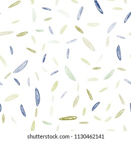 Light Blue, Green vector seamless background with bubbles. Modern abstract illustration with colorful water drops. Pattern can be used as texture of wallpapers.