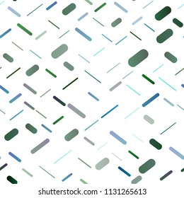 Light Blue, Green vector seamless pattern with narrow lines. Shining colored illustration with narrow lines. Best design for your ad, poster, banner.