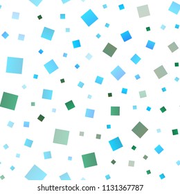 Light Blue, Green vector seamless backdrop with rectangles, squares. Decorative design in abstract style with rectangles. Best design for your ad, poster, banner.