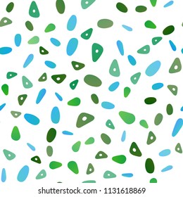 Light Blue, Green vector seamless texture in triangular style with circles. Circles, lines on abstract background with colorful gradient. Pattern for busines ad, booklets, leaflets