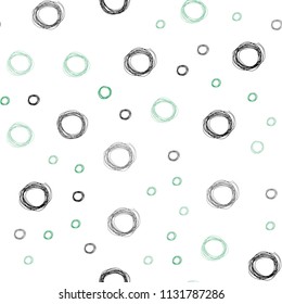 Light Blue, Green vector seamless backdrop with dots. Blurred decorative design in abstract style with bubbles. New design for ad, poster, banner of your website.