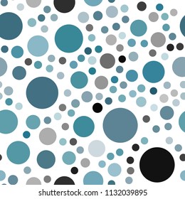 Light Blue, Green vector seamless pattern with spheres. Illustration with set of shining colorful abstract circles. Beautiful design for your business advert.