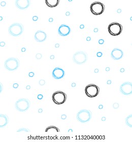 Light Blue, Green vector seamless texture with disks. Modern abstract illustration with colorful water drops. Pattern can be used for beautiful websites.