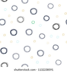 Light Blue, Green vector seamless cover with spots. Blurred decorative design in abstract style with bubbles. Pattern can be used for beautiful websites.