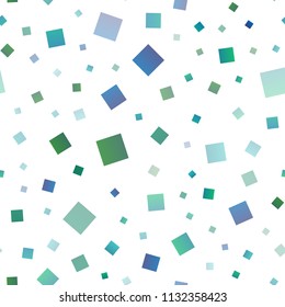 Light Blue, Green vector seamless template with crystals, rectangles. Modern abstract illustration with colorful rectangles. Best design for your ad, poster, banner.