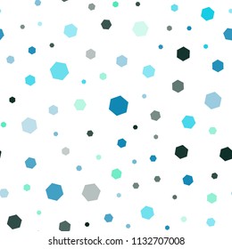 Light Blue, Green vector seamless layout with hexagonal shapes. Abstract illustration with colorful hexagons. New design for website's poster, banner.