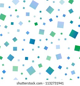 Light Blue, Green vector seamless backdrop with rectangles, squares. Illustration with set of colorful rectangles. Best design for your ad, poster, banner.