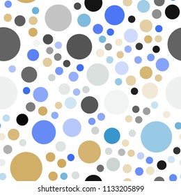 Light Blue, Green vector seamless background with bubbles. Abstract illustration with colored bubbles in nature style. Completely new template for your brand book.