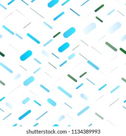 Light Blue, Green vector seamless background with straight lines. Lines on blurred abstract background with gradient. Best design for your ad, poster, banner.