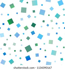 Light Blue, Green vector seamless texture in rectangular style. Rectangles on abstract background with colorful gradient. Modern template for your landing page.