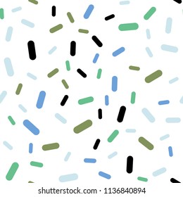 Light Blue, Green vector seamless template with repeated sticks. Glitter abstract illustration with colored sticks. The pattern for ad, booklets, leaflets.