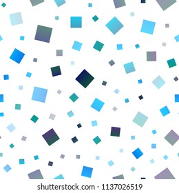 Light Blue, Green vector seamless pattern in square style. Illustration with set of colorful rectangles. Best design for your ad, poster, banner.